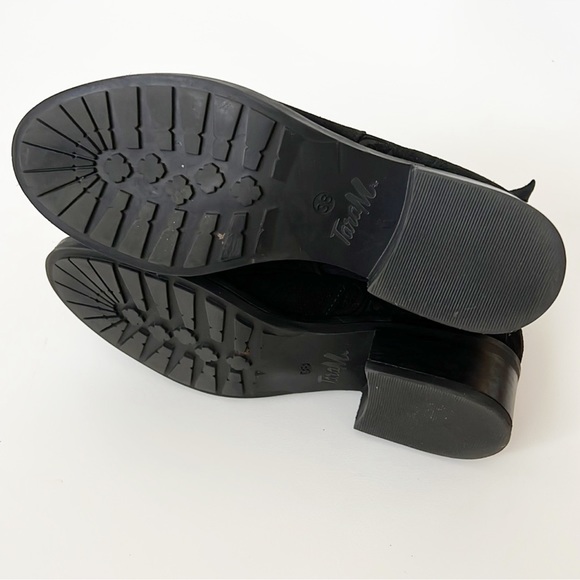 Tara M  Keegan  Ankle Boots Suede Black Size 38 - Picture 5 of 12